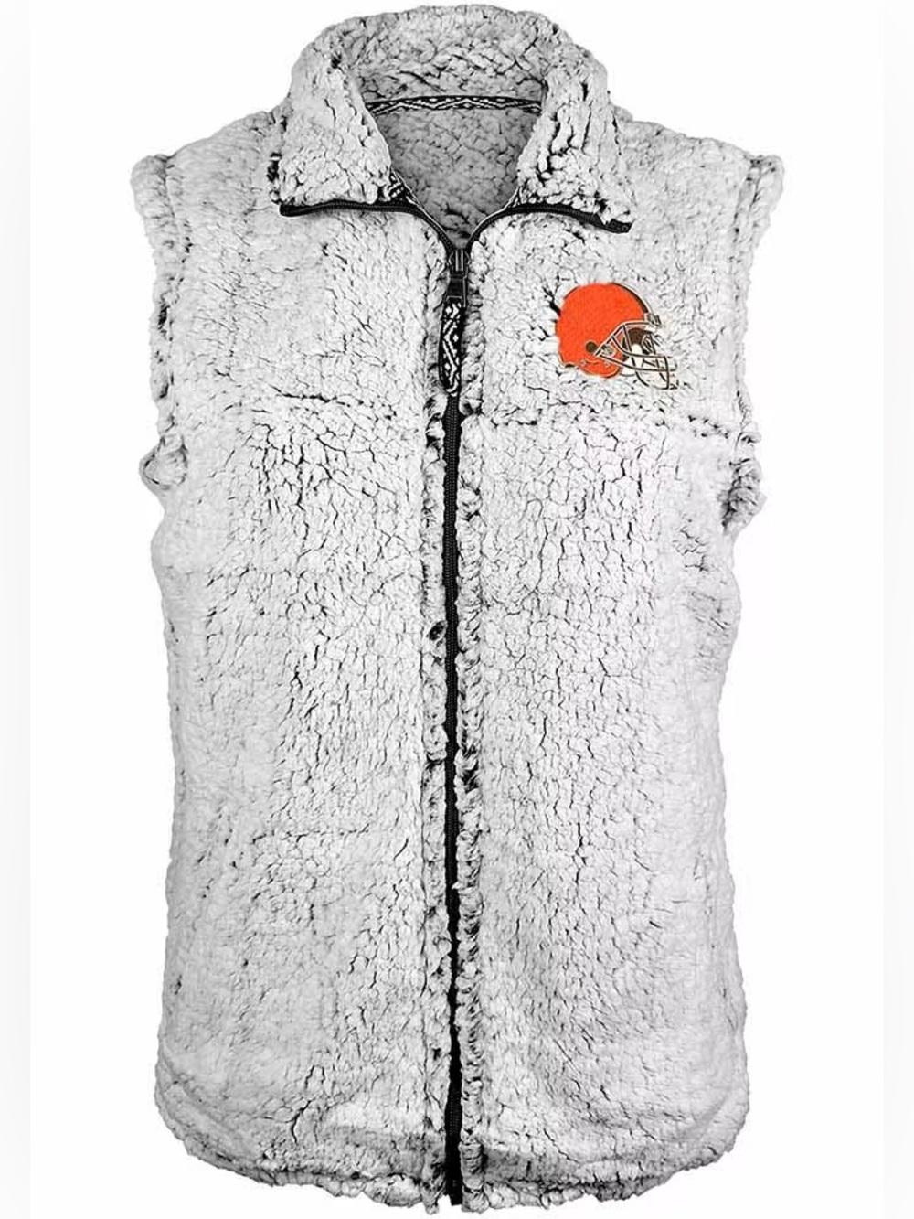 NFL Gray Sherpa Vest Cleveland Browns